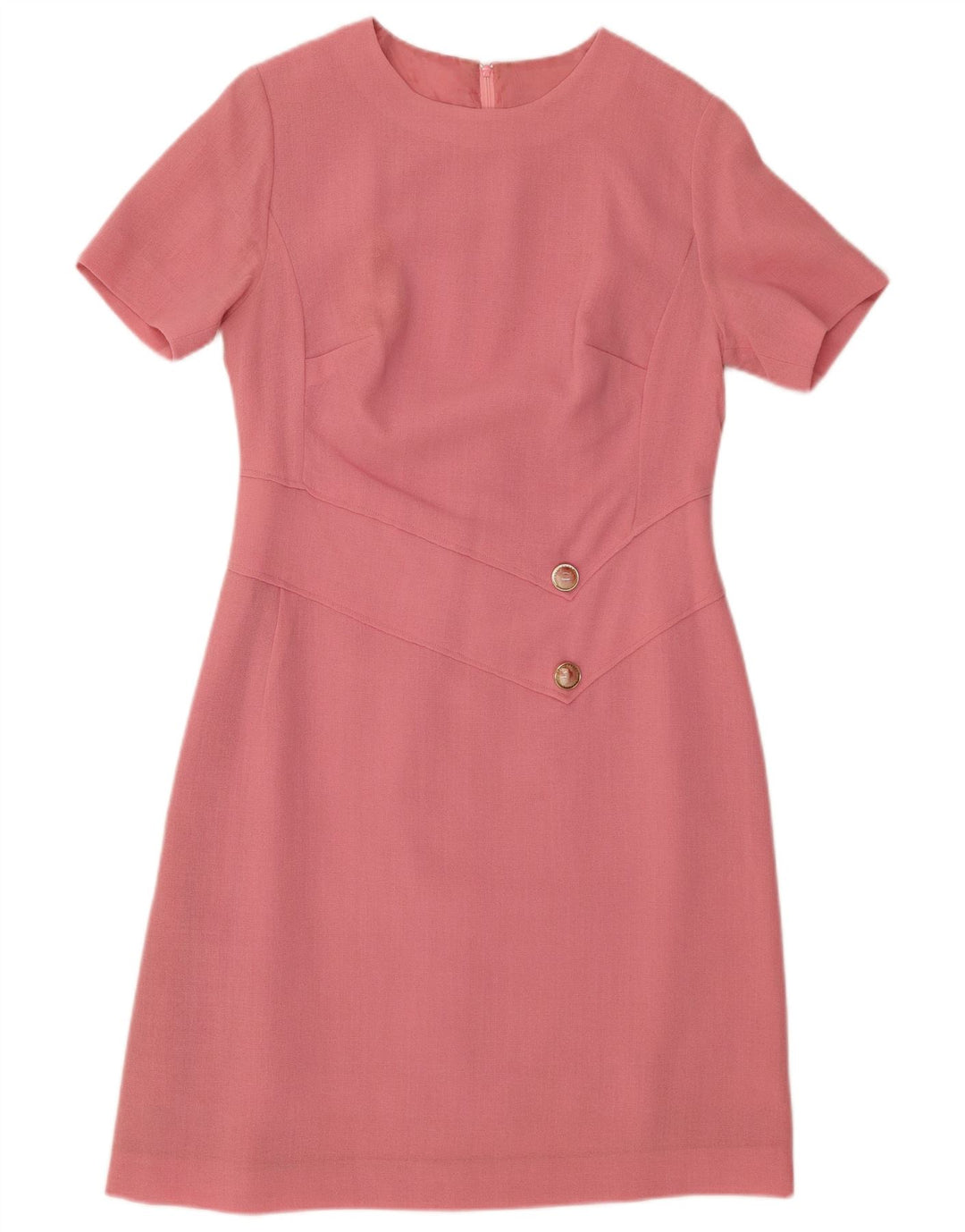 Vestido bainha feminino VINTAGE UK 12 rosa médio