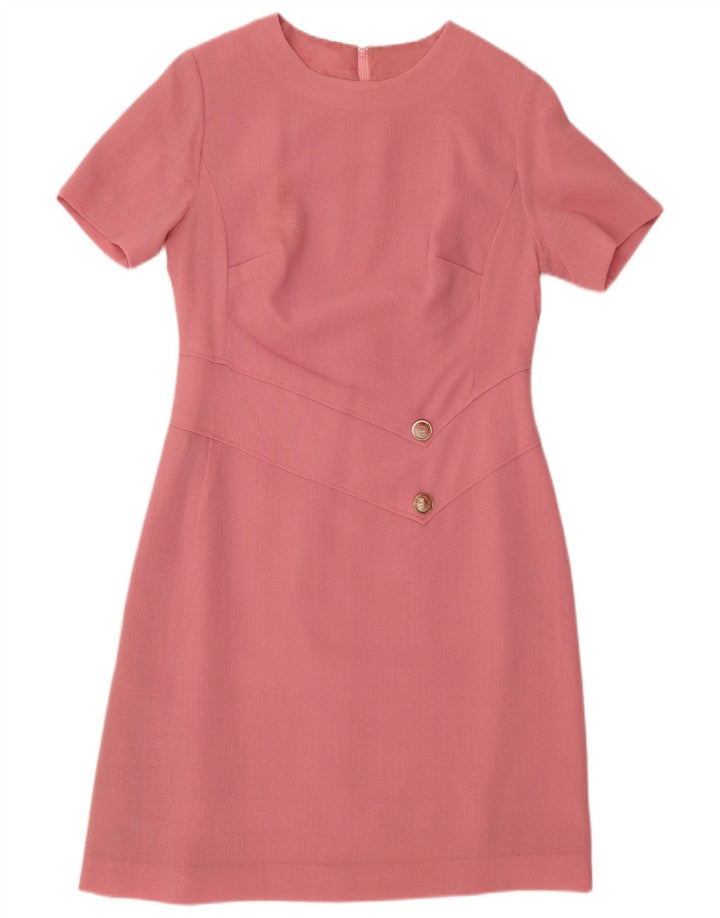Vestido bainha feminino VINTAGE UK 12 rosa médio
