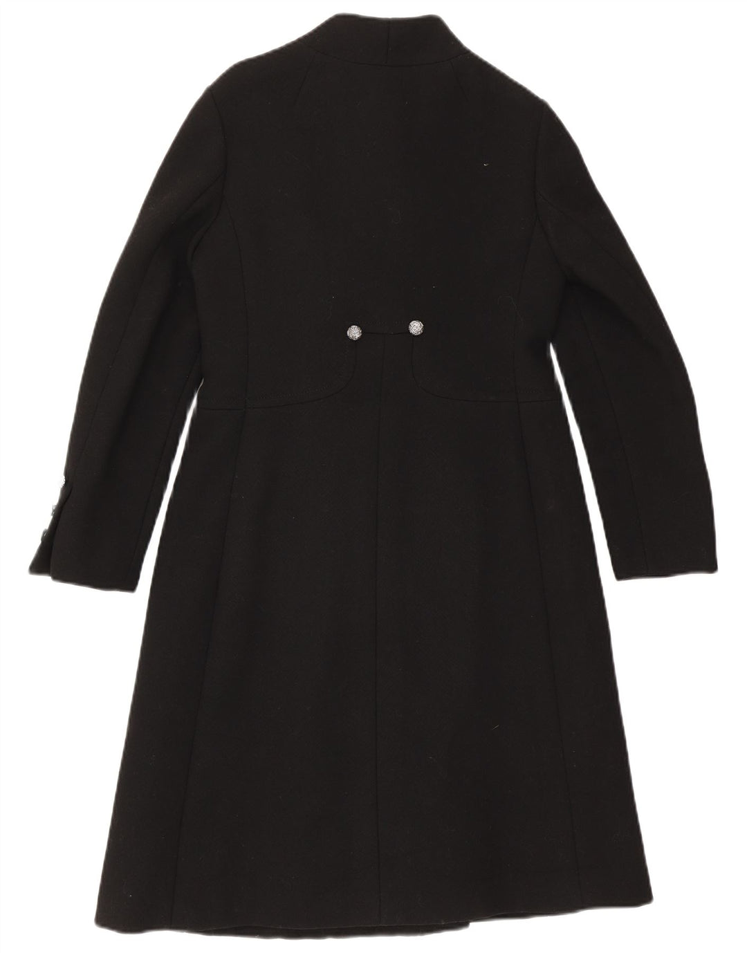 Sobretudo feminino vintage UK 10 pequeno preto