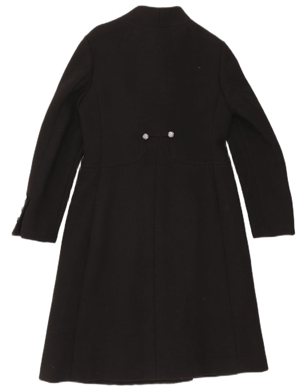 Sobretudo feminino vintage UK 10 pequeno preto