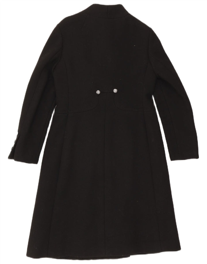 Sobretudo feminino vintage UK 10 pequeno preto