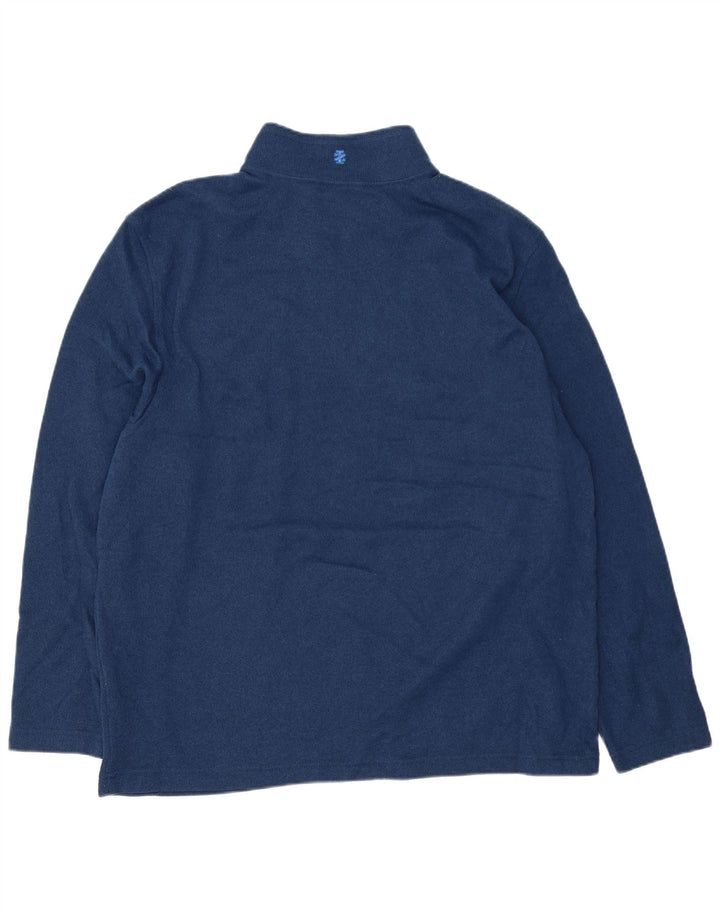 Moletom masculino IZOD com zíper e gola 2XL poliéster manchado azul marinho