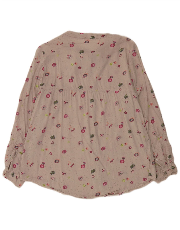 Blusa feminina White Stuff UK 12 Viscose floral bege médio