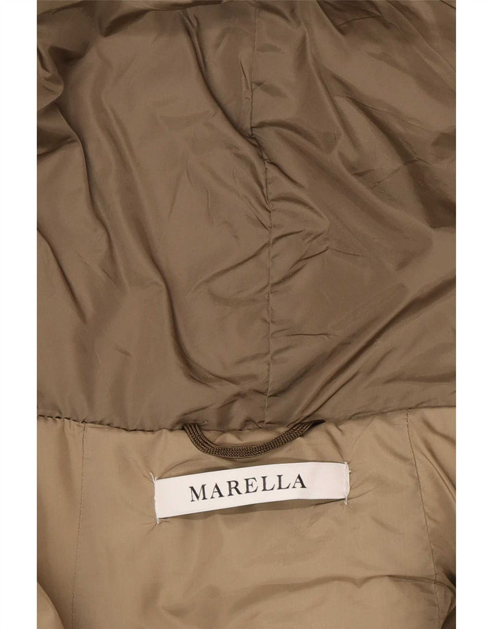 Jaqueta acolchoada feminina Marella UK 12 poliamida marrom médio