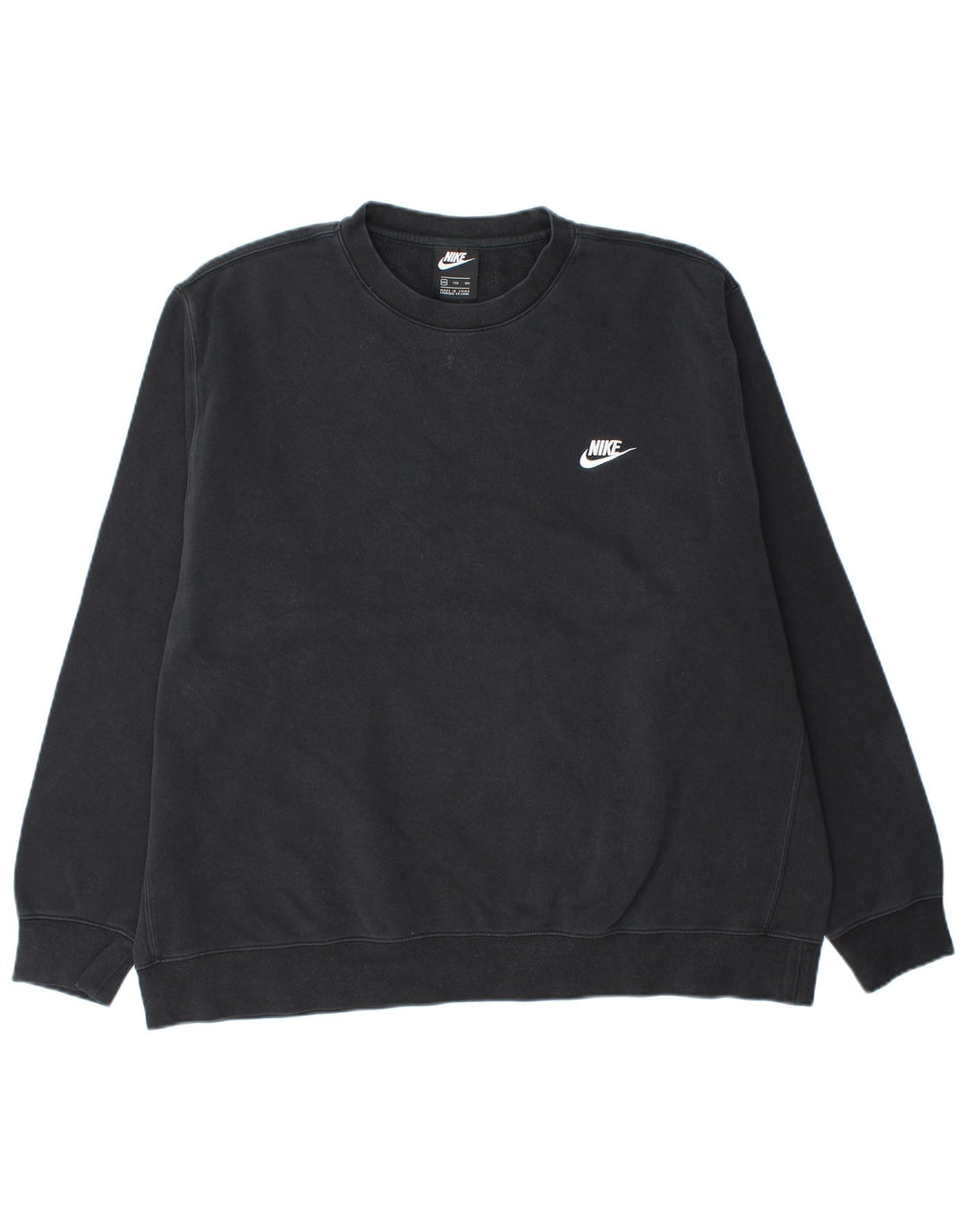 NIKE Mens Moletom Jumper 2XL Algodão Preto