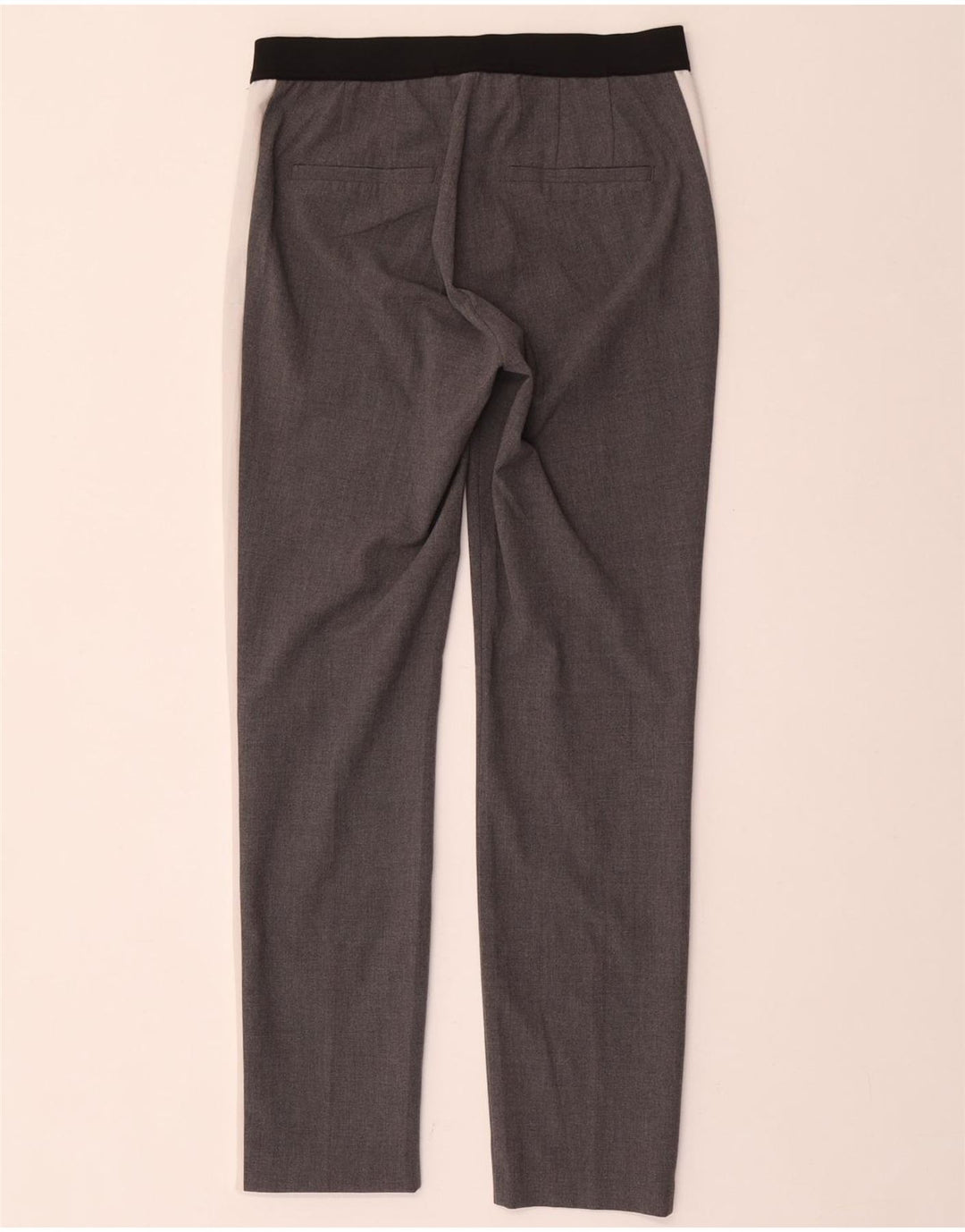 Calça Chino Slim Feminina Zara Pequena W26 L28 Cinza Colourblock Poliéster