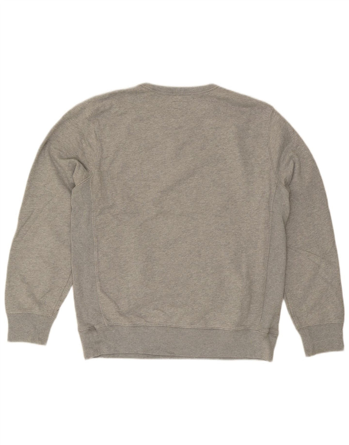 J. Crew moletom masculino jumper grande algodão manchado cinza