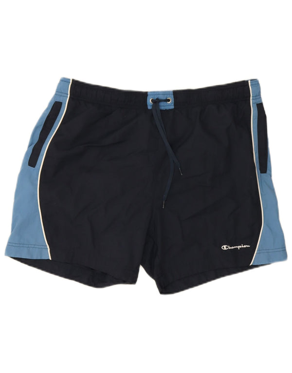 Shorts de natação masculino Champion 2XL azul marinho poliamida colorblock