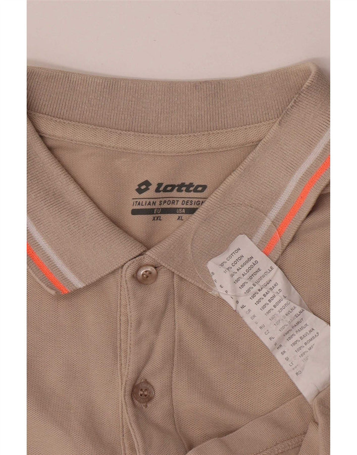 Camisa polo masculina Lotto XL algodão bege