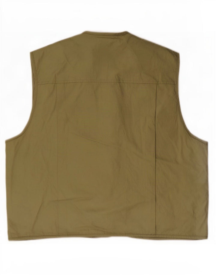 Colete utilitário masculino vintage IT 58 4XL algodão cáqui