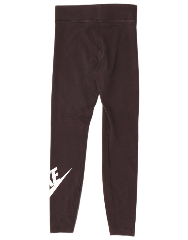 Nike Womens Graphic Leggings UK 8 Pequeno Poliéster Preto