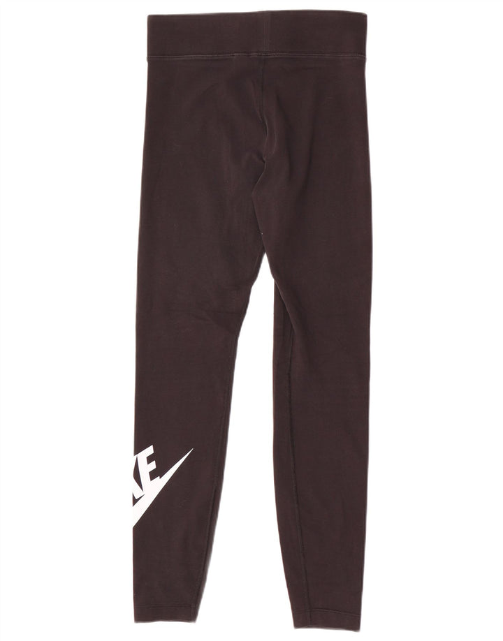Nike Womens Graphic Leggings UK 8 Pequeno Poliéster Preto