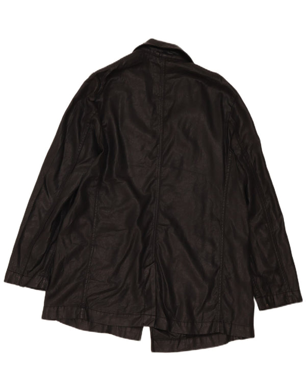 Jaqueta All Saints feminina aberta Reino Unido 16 grande preto Lyocell