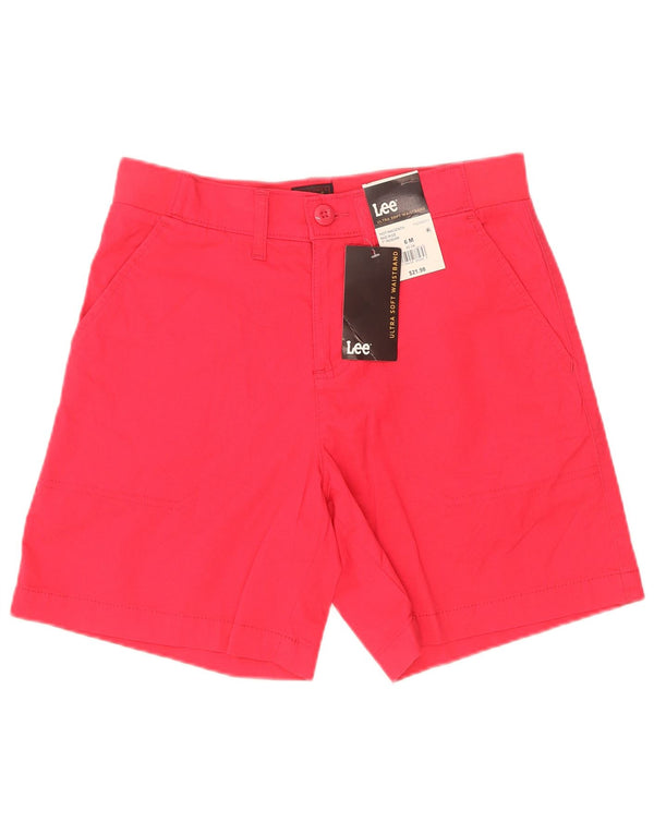 Lee Womens Chino Shorts US 6 Médio W30 Algodão Vermelho