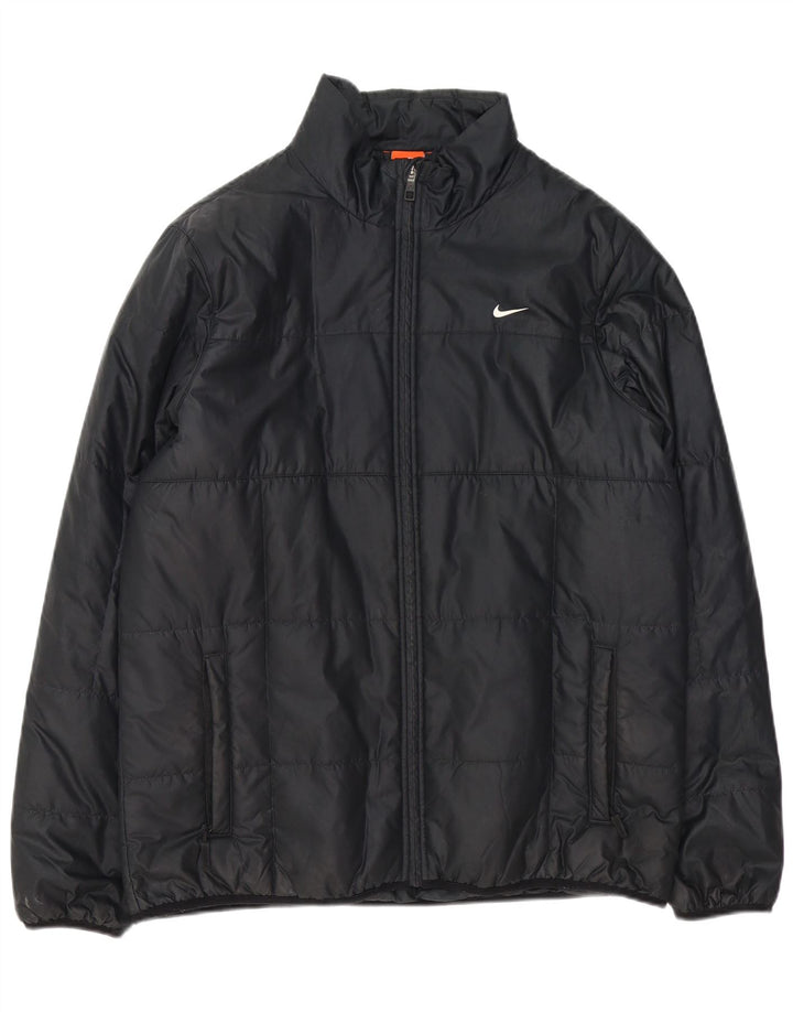 Jaqueta acolchoada masculina Nike UK 40 grande poliéster preto