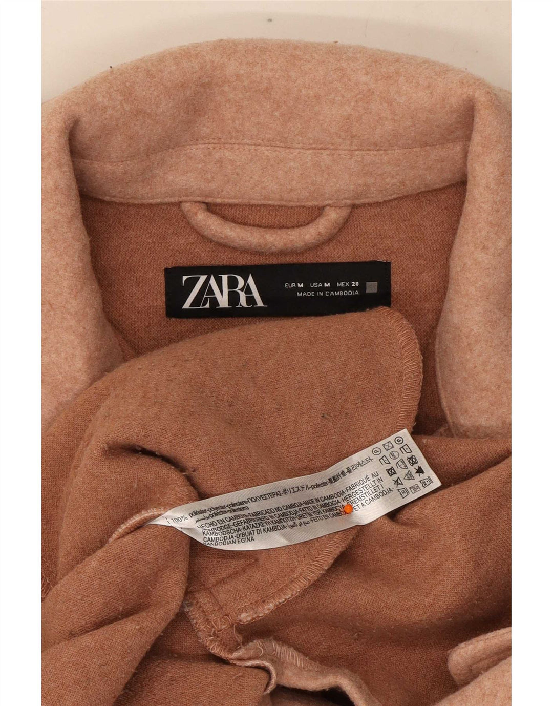 Zara Womens Shacket Oversized Jacket UK 14 Médio Rosa Poliéster