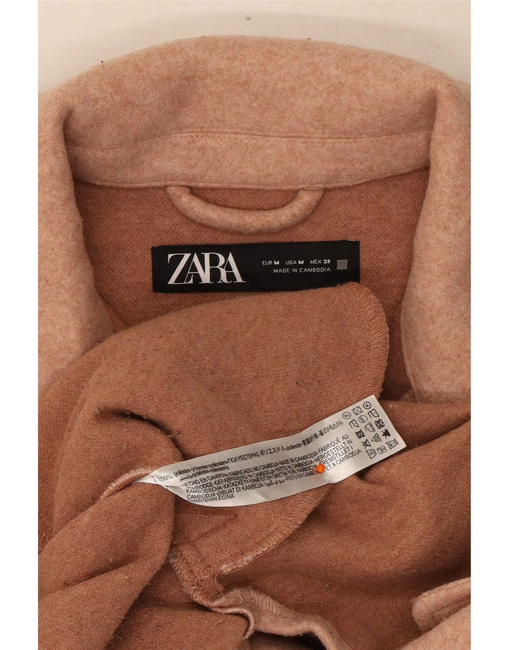Zara Womens Shacket Oversized Jacket UK 14 Médio Rosa Poliéster