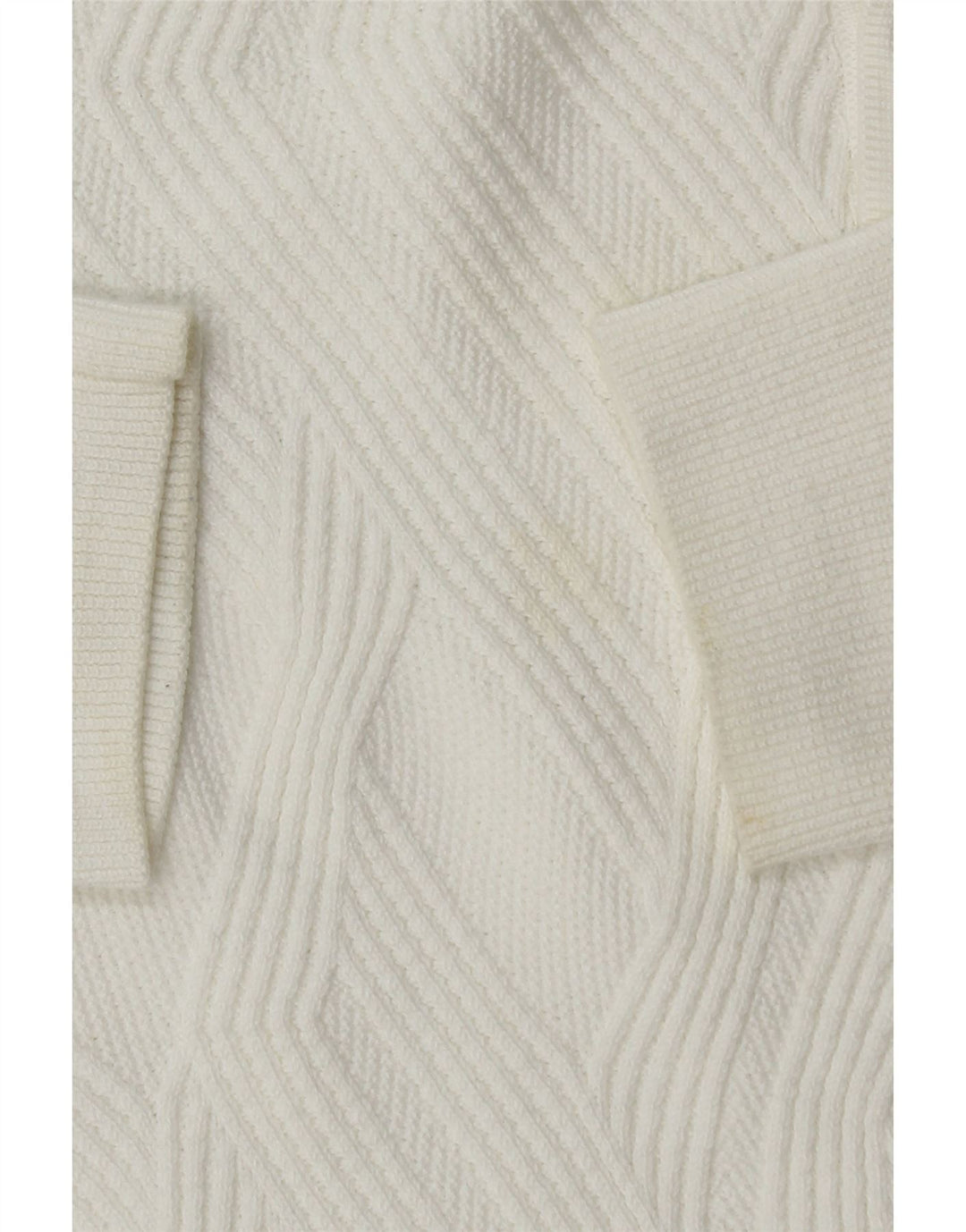 Suéter masculino Marks & Spencer Autograph Polo com gola grande de algodão branco