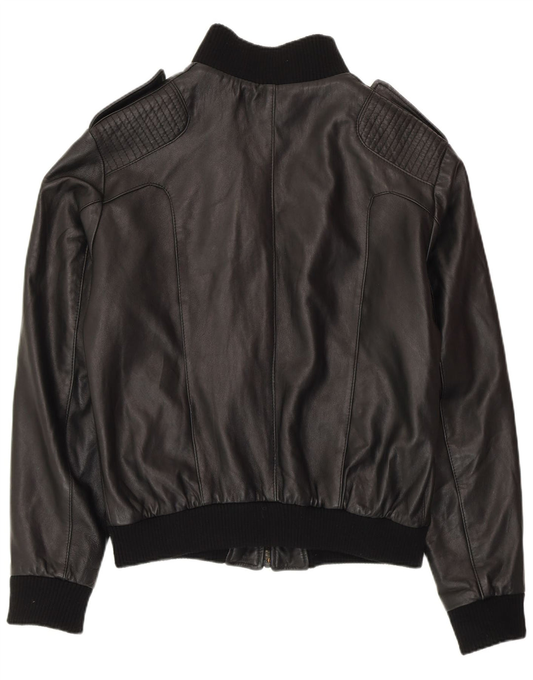 Jaqueta de couro militar masculina MIRA FURS IT 52 XL couro preto