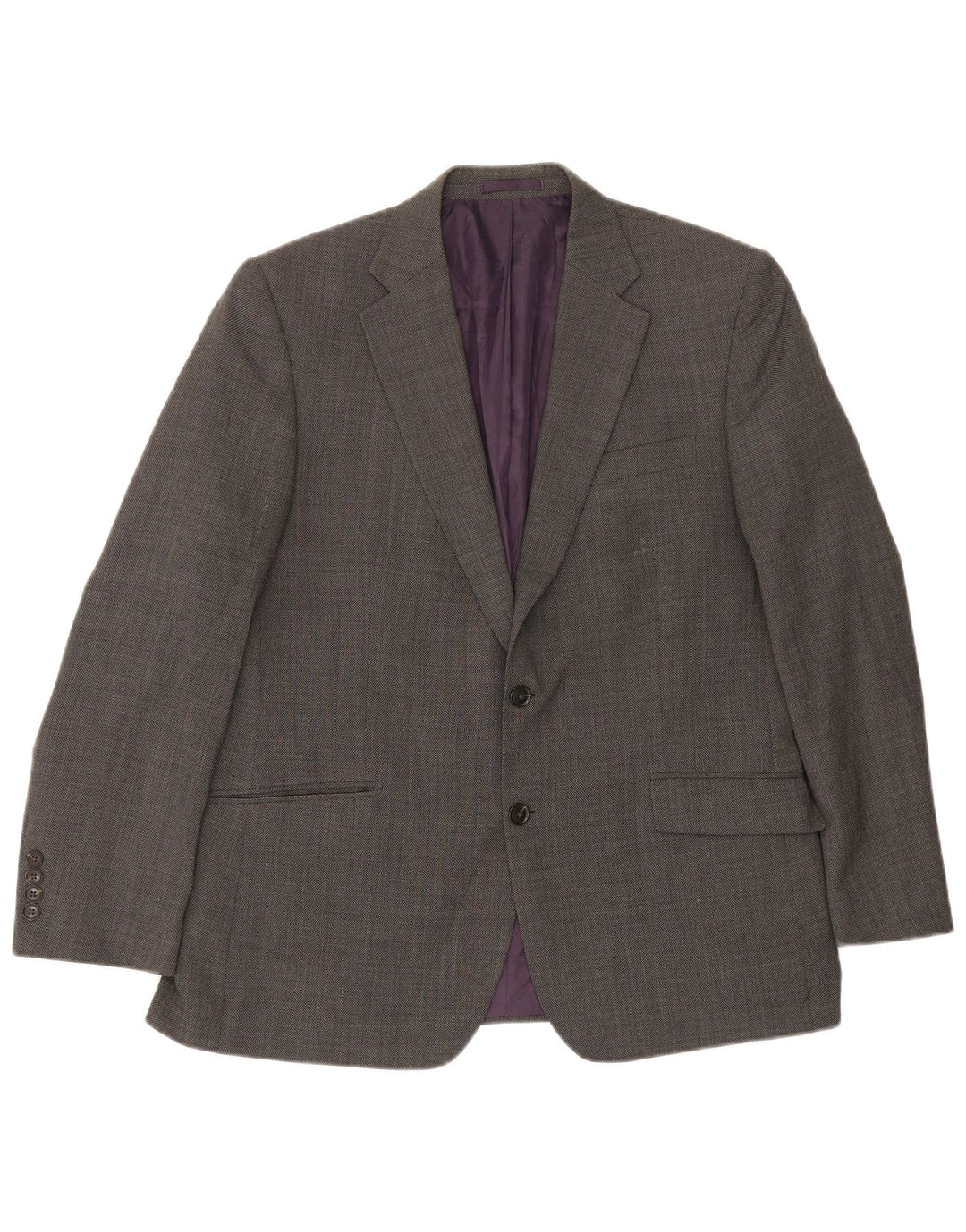 Jaqueta blazer masculina de ajuste regular de 2 botões Marks & Spencer Reino Unido 42 grande cinza