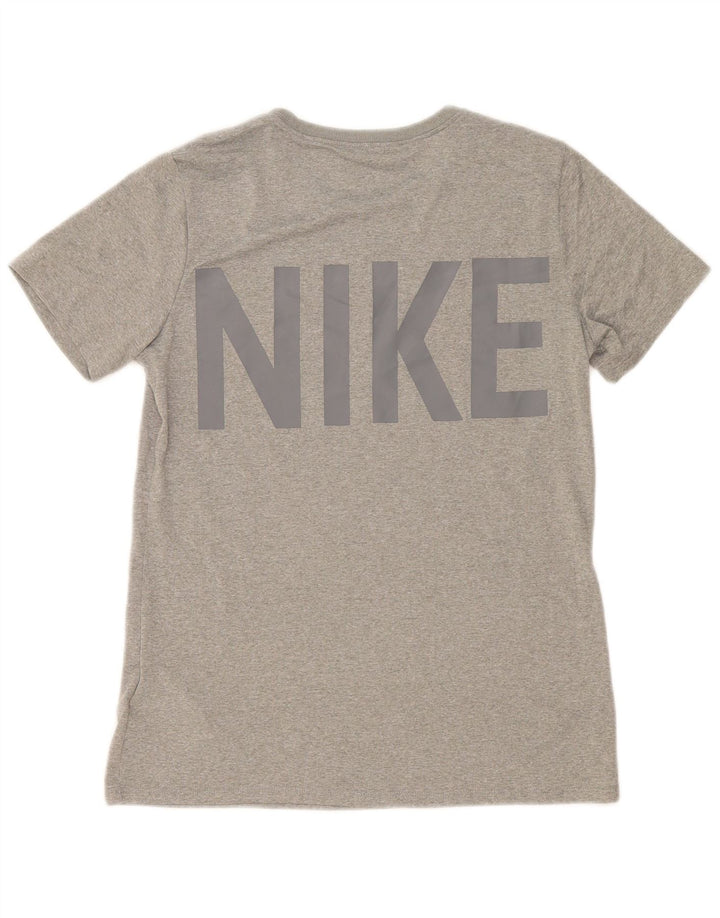 Camiseta Nike Masculina Dri Fit Graphic Top Pequeno Poliéster Cinza