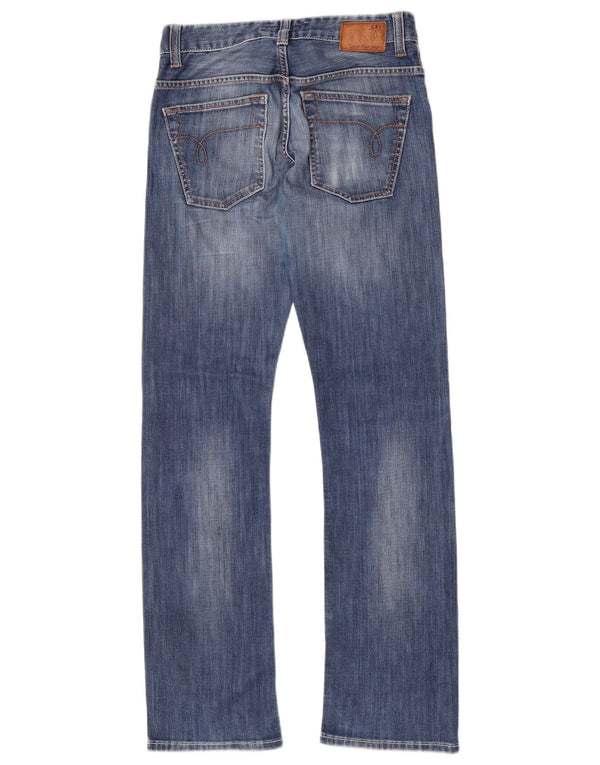 Calça jeans reta feminina Calvin Klein W30 L34 azul