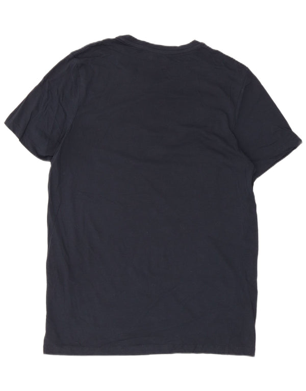 Jack & Jones Mens Slim Fit T-Shirt Top Large Navy Blue Cotton