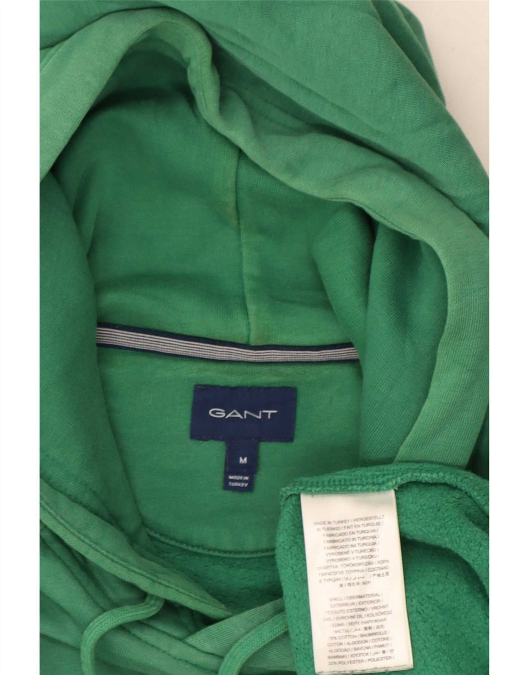 Gant moletom com capuz masculino gráfico médio algodão verde