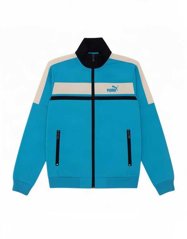 Jaqueta Puma Meninos Treino Top 11-12 Anos Azul Colorblock Poliéster