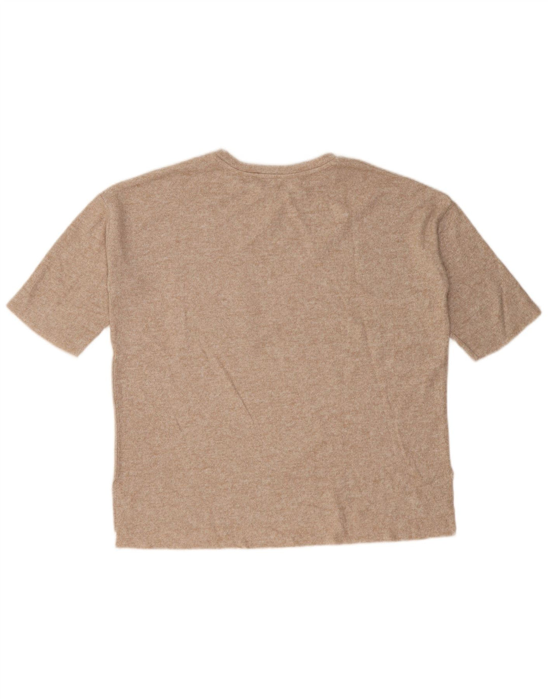 Camiseta feminina grande Zara UK 10 pequena bege