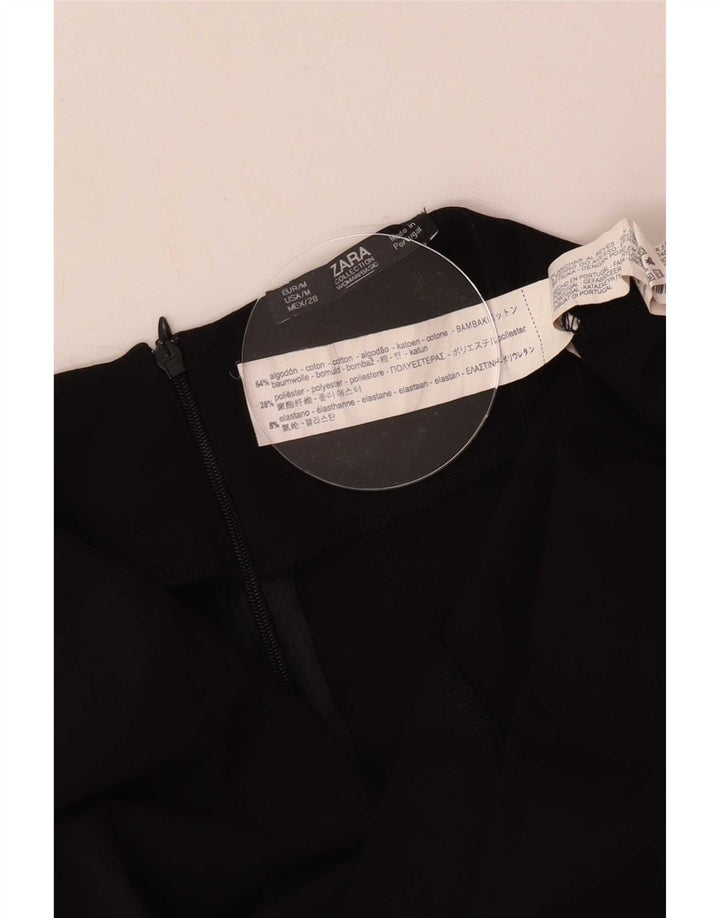 Saia maxi feminina Zara médio W28 algodão preto