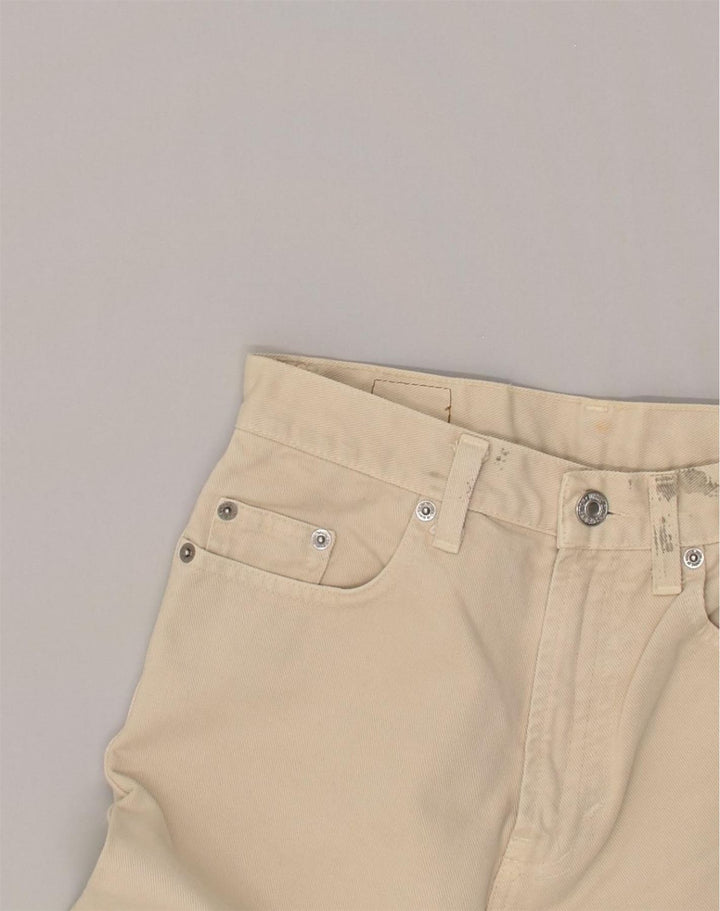 BENETTON Womens Slim Casual Trousers W27 L30 White Cotton | Vintage Benetton | Thrift | Second-Hand Benetton | Used Clothing | Messina Hembry 
