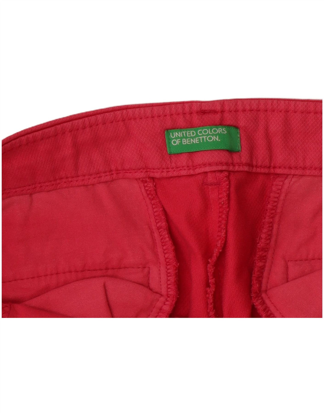 Calça chino reta feminina BENETTON W34 L26 rosa