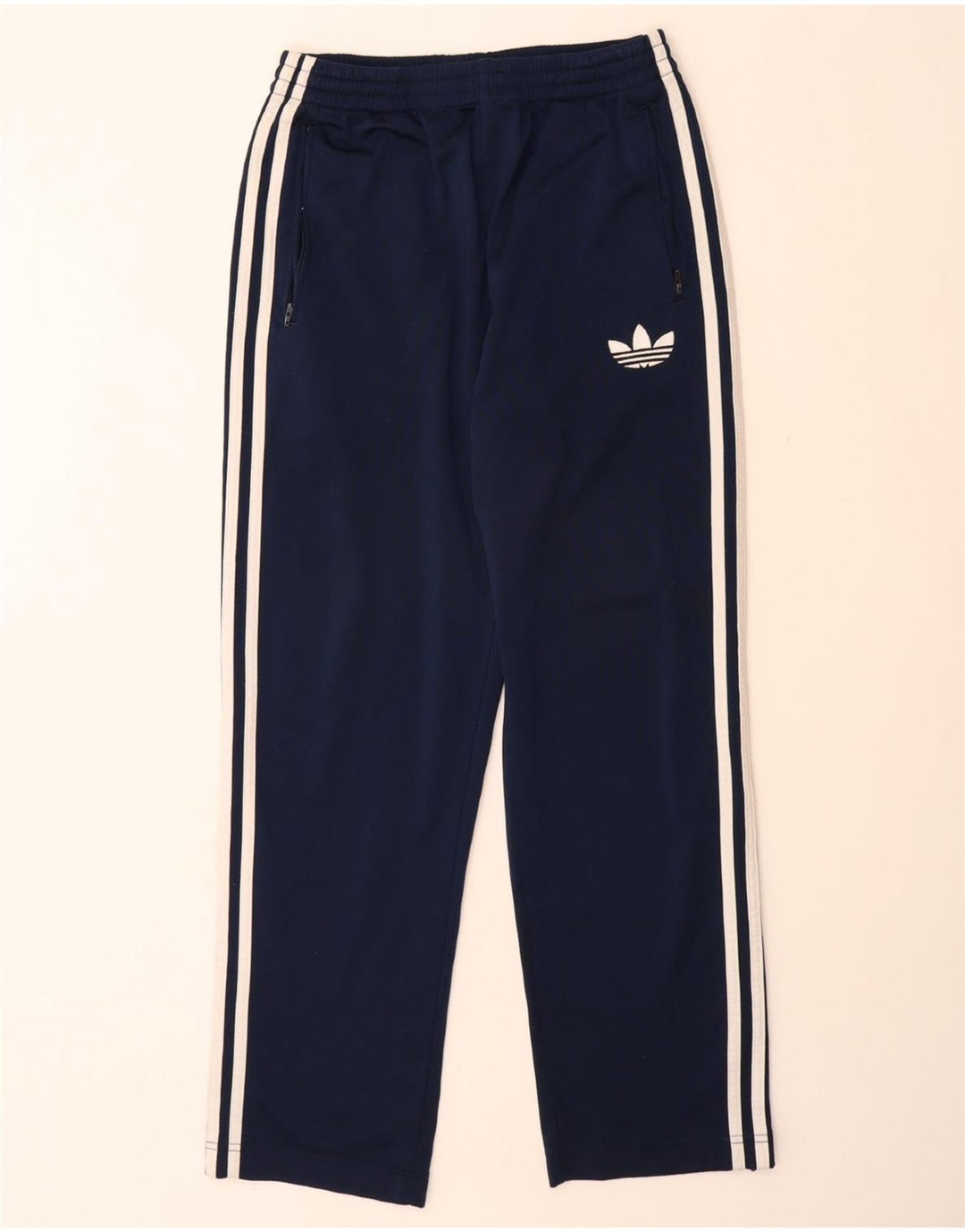 Calças de treino masculinas ADIDAS pequenas poliéster azul marinho
