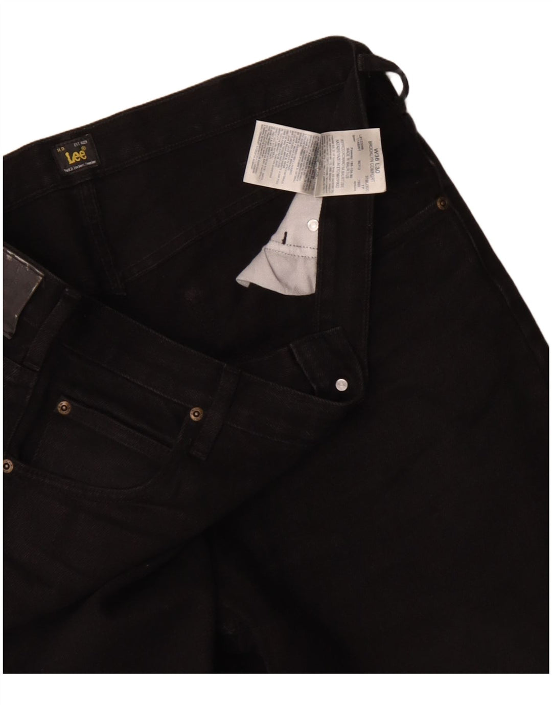 Lee Mens Brooklyn Comfort Straight Jeans W36 L30 Algodão Preto