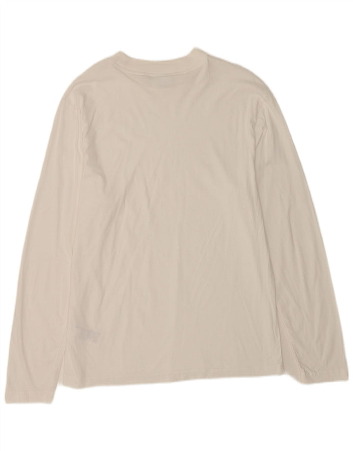 Calvin Klein Mens Top Manga Longa XL Algodão Branco
