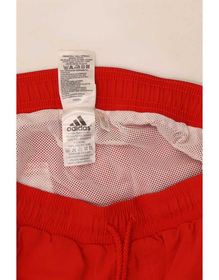 Adidas Mens Graphic Natação Shorts Médio Poliéster Vermelho