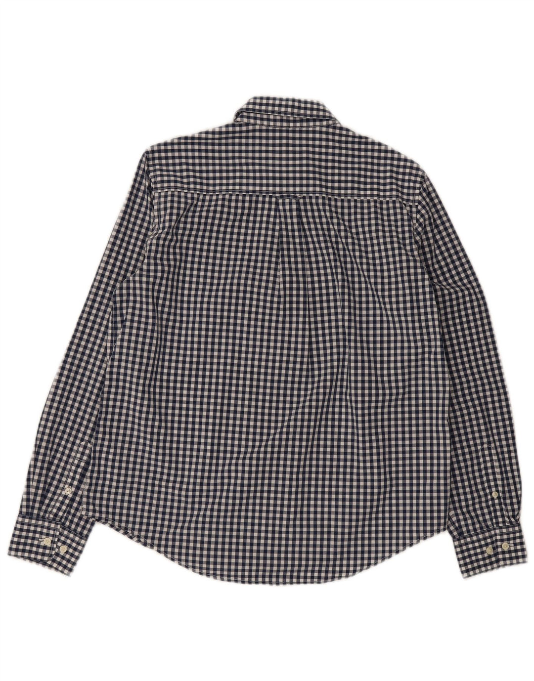 Camisa feminina Gant UK 12 algodão guingão azul médio
