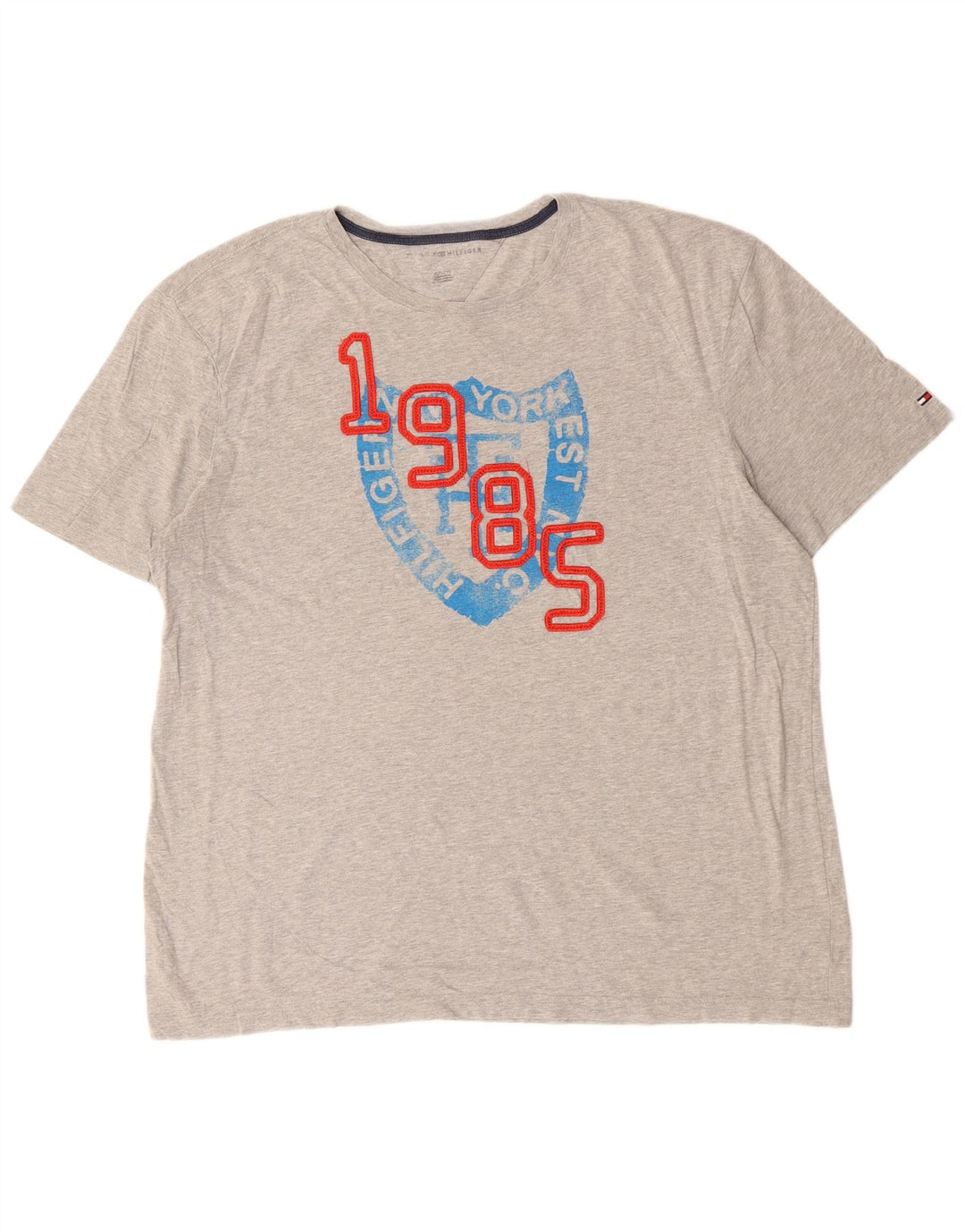 Camiseta masculina TOMMY HILFIGER com estampa gráfica XL algodão cinza
