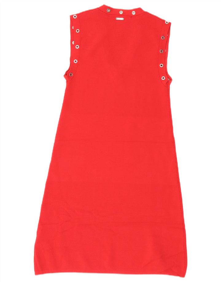Guess Vestido feminino sem mangas em linha A UK 6 pequeno vermelho