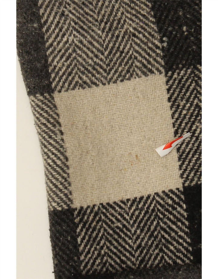 Colete feminino vintage IT 44 lã xadrez preta média