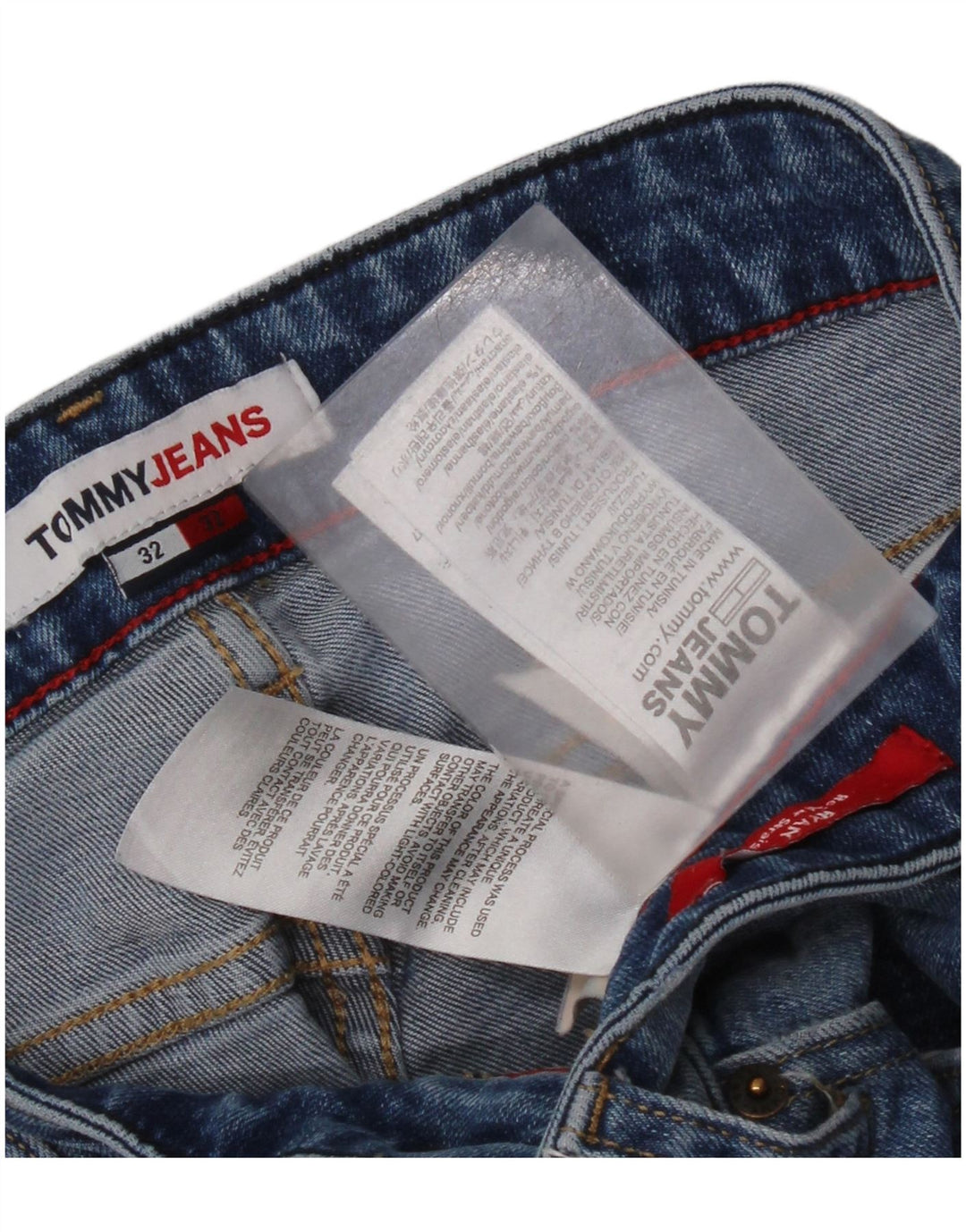 Tommy Hilfiger Masculino Ryan Regular Straight Jeans W32 L32 Azul Algodão