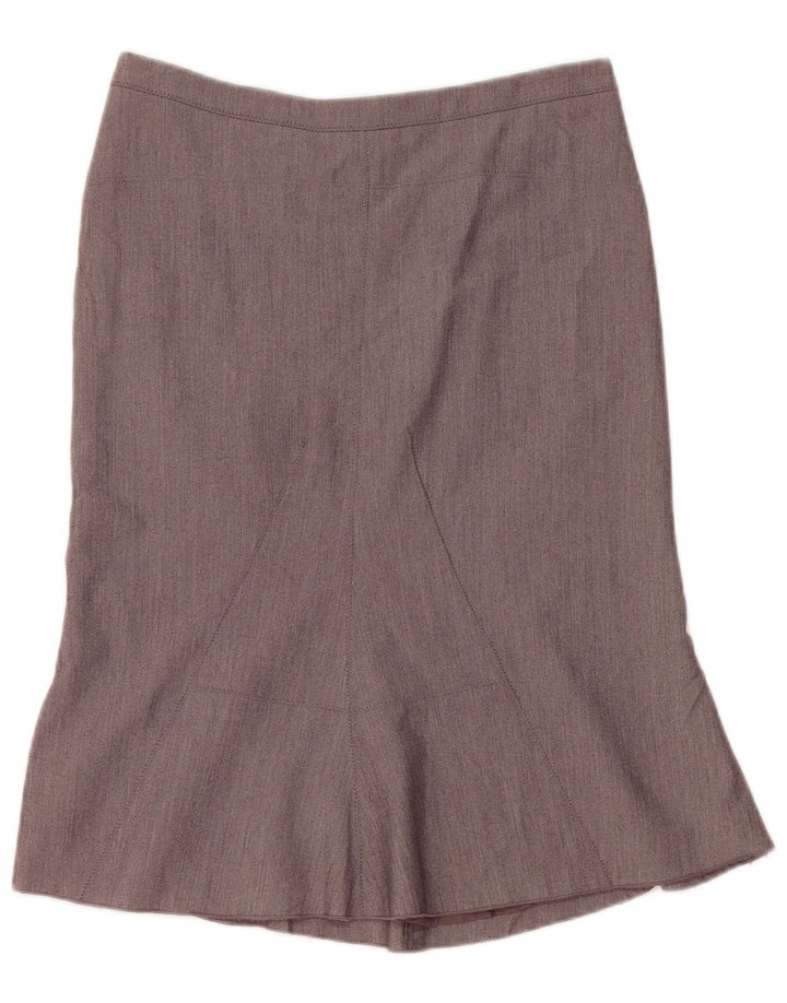 Saia trompete feminina BCBGMAXAZRIA US 0 XS W28 poliéster cinza