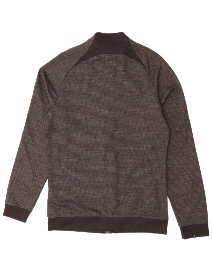 NIKE Masculino Dri Fit Tracksuit Top Jacket Pequeno Cinza Flecked Poliéster