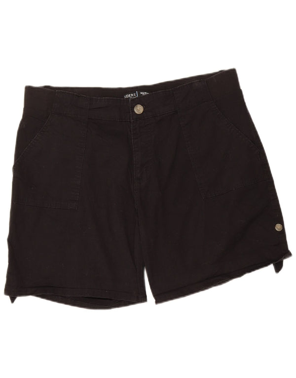 LEE Shorts feminino Riders Mid Rise Chino US 14 XL W34 algodão preto