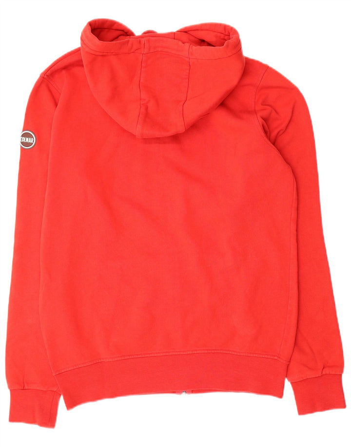 Suéter masculino Colmar com capuz e zíper grande algodão vermelho