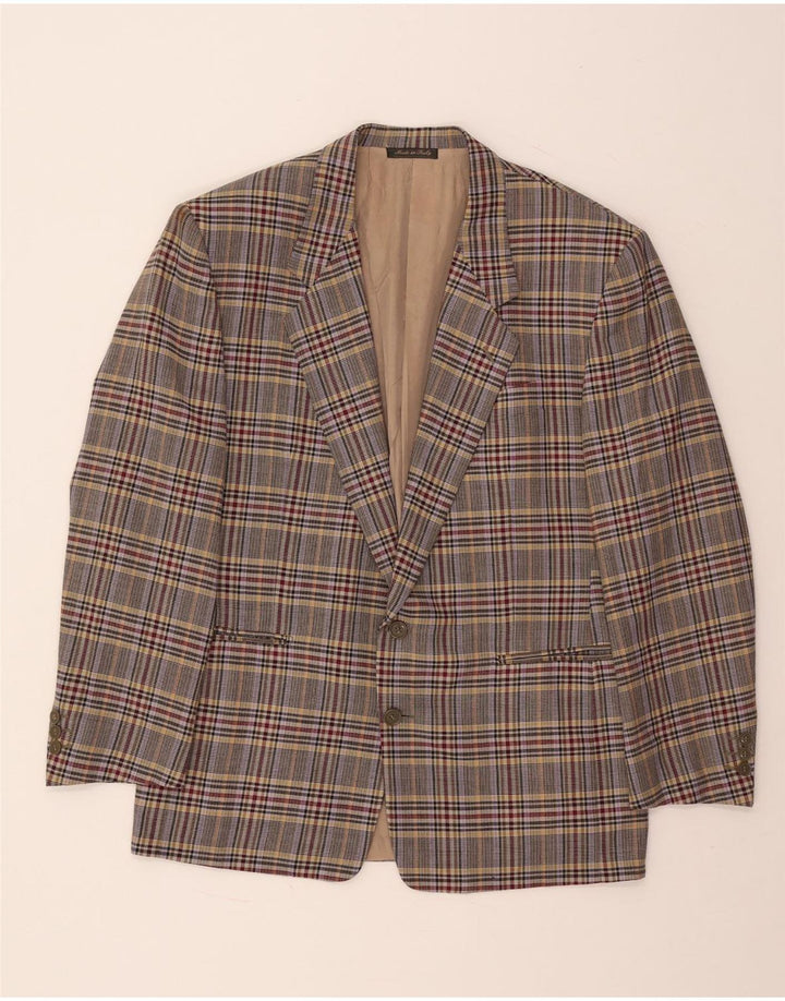 Jaqueta Blazer Masculina Marco Azzali IT 50 Grande Houndstooth Multicolorido