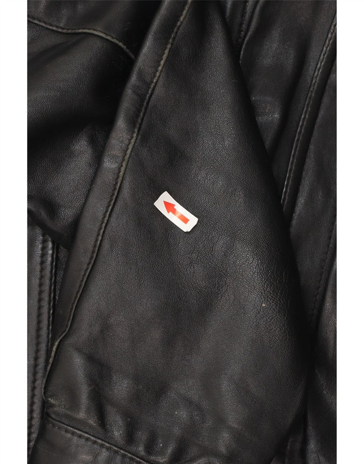Jaqueta de couro masculina VINTAGE UK 40 grande couro preto