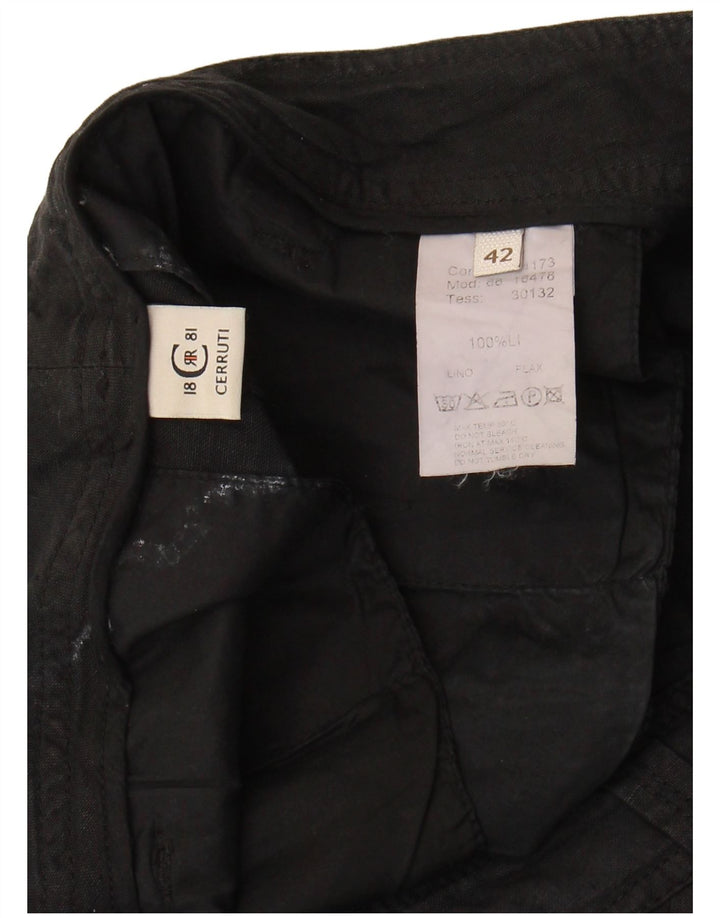 Shorts cargo masculino Cerruti 1881 W32 linho preto médio