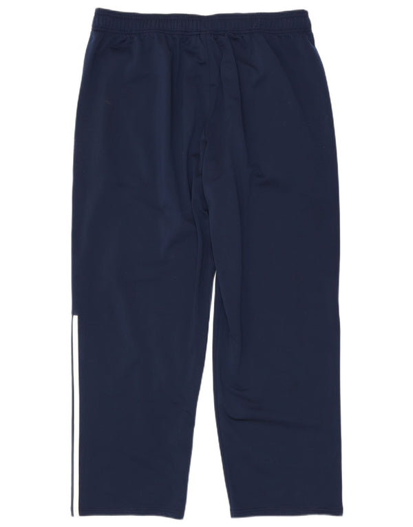 Calças de treino masculinas Adidas UK 48/50 XL azul marinho poliéster